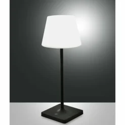 Lampe à poser Fabas Luce Adam LED Gris, 1 lumière