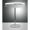 Luminaires Fabas Luce Éclairage Led|Lampe à poser Fabas Luce Double LED Chrome, Blanc, 1 lumière