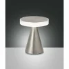 Luminaires Fabas Luce Éclairage Led|Lampe à poser Fabas Luce Neutra LED Nickel mat, 1 lumière