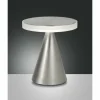 Luminaires Fabas Luce Éclairage Led|Lampe à poser Fabas Luce Neutra LED Nickel mat, 1 lumière