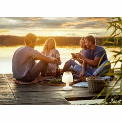 Lampe à poser FHL easy Barletta LED Blanc, 1 lumière, Changeur de couleurs