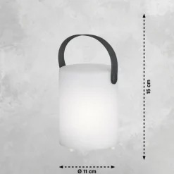 Lampe à poser FHL easy Ciro LED Blanc, 1 lumière, Télécommandes, Changeur de couleurs