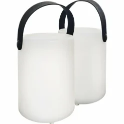 Lampe à poser FHL easy Ciro LED Blanc, 1 lumière, Télécommandes, Changeur de couleurs