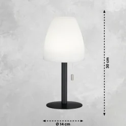 Lampe à poser FHL easy Fiumara LED Noir, 1 lumière, Télécommandes, Changeur de couleurs