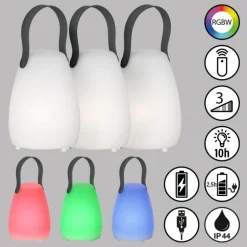 Lampe à poser FHL easy Ruby LED Blanc, 1 lumière, Télécommandes, Changeur de couleurs