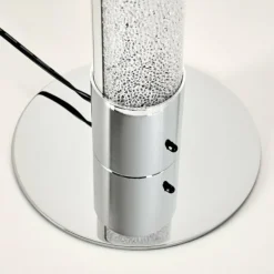 hofstein Éclairage Led|Lampe à poser Flaut LED Chrome, 1 lumière, Télécommandes, Changeur de couleurs