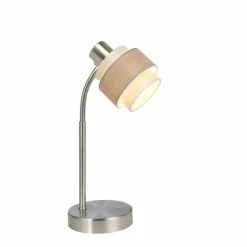 Luminaires Globo Lighting Lampes À Poser|Lampe à poser Globo ASHGAAN Nickel mat, 1 lumière