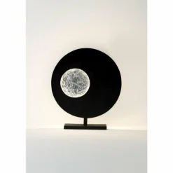 Luminaires Holländer Lampes À Poser|Lampe à poser Holländer LUNA RUND LED Brun, Noir, Argenté, 1 lumière