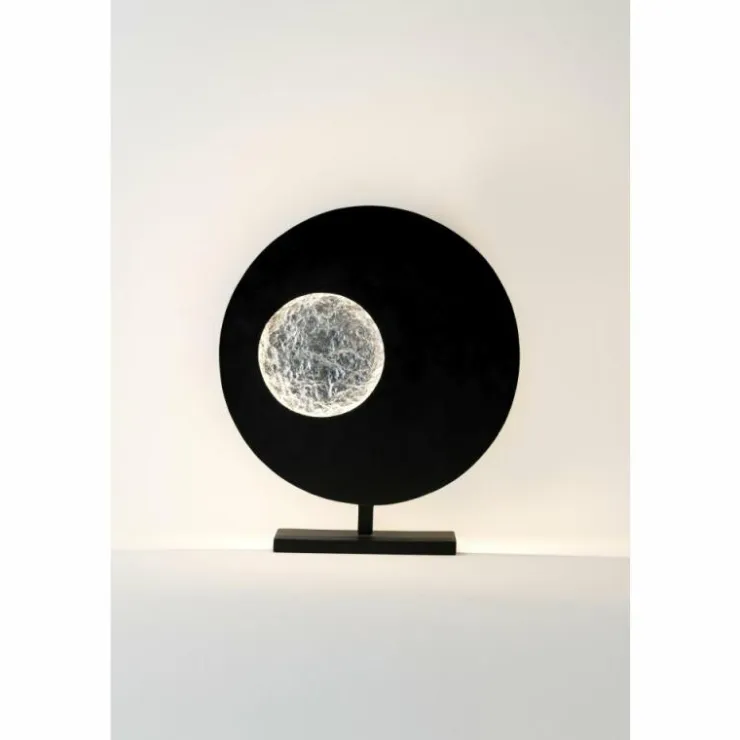 Luminaires Holländer Lampes À Poser|Lampe à poser Holländer LUNA RUND LED Brun, Noir, Argenté, 1 lumière