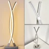 hofstein Lampes À Poser|Lampe à poser Horpmaal LED Nickel mat, 2 lumières