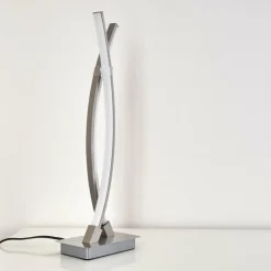hofstein Lampes À Poser|Lampe à poser Horpmaal LED Nickel mat, 2 lumières