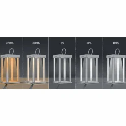 Lampe à poser Konstsmide Cannes LED Rouille, 5 lumières