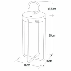 Lampe à poser Konstsmide Manorola LED Noir, 1 lumière