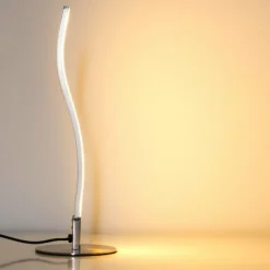 Luminaires Leuchten Direkt Éclairage Led|Lampe à poser Leuchten-Direkt Wave LED Acier inoxydable, 1 lumière