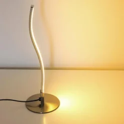 Luminaires Leuchten Direkt Éclairage Led|Lampe à poser Leuchten-Direkt Wave LED Acier inoxydable, 1 lumière
