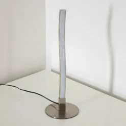Luminaires Leuchten Direkt Éclairage Led|Lampe à poser Leuchten-Direkt Wave LED Acier inoxydable, 1 lumière