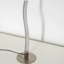 Luminaires Leuchten Direkt Éclairage Led|Lampe à poser Leuchten-Direkt Wave LED Acier inoxydable, 1 lumière