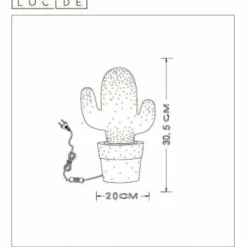 Luminaires Lucide Lampes À Poser|Lampe à poser Lucide CACTUS Vert, 1 lumière