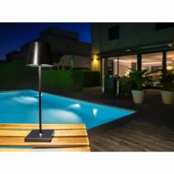 Lampe à poser Lucide JUSTIN LED Noir, 1 lumière