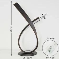 hofstein Éclairage Led|Lampe à poser Medle LED Rouille, 1 lumière