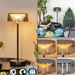 Lampe à poser Oundo LED Noir, 1 lumière