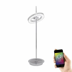 Lampe à poser Paul Neuhaus Q-AMY LED Acier inoxydable, 2 lumières, Télécommandes