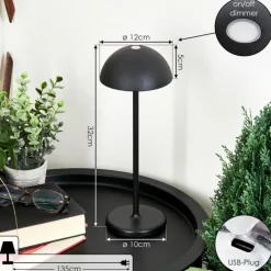 Lampe à poser Pelaro LED Noir, 1 lumière