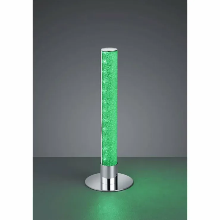 Luminaires Reality Éclairage Led|Lampe à poser Reality LEIA LED Chrome, 1 lumière, Télécommandes, Changeur de couleurs