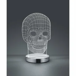 Luminaires Reality Éclairage Led|Lampe à poser Reality Skull LED Chrome, 1 lumière