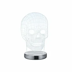 Luminaires Reality Éclairage Led|Lampe à poser Reality Skull LED Chrome, 1 lumière