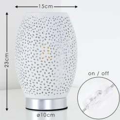 hofstein Lampes À Poser|Lampe à poser Saksborg Chrome, 1 lumière