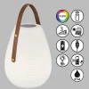 Lampe à poser SCHÖNER WOHNEN-Kollektion Bell LED Blanc, 1 lumière, Télécommandes, Changeur de couleurs