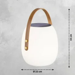 Lampe à poser SCHÖNER WOHNEN-Kollektion Bell LED Blanc, 1 lumière, Télécommandes, Changeur de couleurs