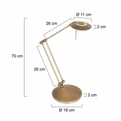 Luminaires Steinhauer Éclairage Led|Lampe à poser Steinhauer Zodiac LED Bronze, 4 lumières