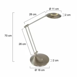 Luminaires Steinhauer Éclairage Led|Lampe à poser Steinhauer Zodiac LED Acier inoxydable, 4 lumières