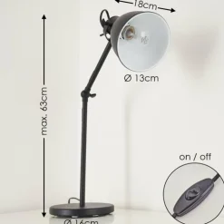 hofstein Lampes À Poser|Lampe à poser Timola Noir, 1 lumière