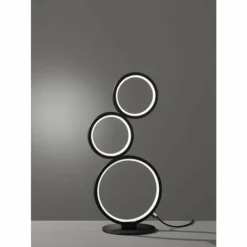 Luminaires Trio Éclairage Led|Lampe à poser Trio Leuchten RONDO LED Noir, 1 lumière