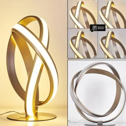 hofstein Éclairage Led|Lampe à poser Woyens LED Nickel mat, 1 lumière
