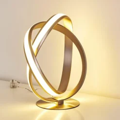 hofstein Éclairage Led|Lampe à poser Woyens LED Nickel mat, 1 lumière
