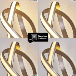 hofstein Éclairage Led|Lampe à poser Woyens LED Nickel mat, 1 lumière