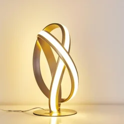 hofstein Éclairage Led|Lampe à poser Woyens LED Nickel mat, 1 lumière