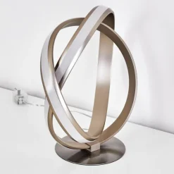 hofstein Éclairage Led|Lampe à poser Woyens LED Nickel mat, 1 lumière
