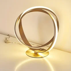 hofstein Éclairage Led|Lampe à poser Woyens LED Nickel mat, 1 lumière