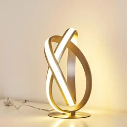 hofstein Éclairage Led|Lampe à poser Woyens LED Nickel mat, 1 lumière