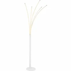 Luminaires Globo Lighting Lampadaires Et Lampes Sur Pied|Lampe courbe Globo BIZZY LED Blanc, 1 lumière