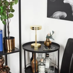 hofstein Éclairage Led|Lampe de table Huallilemu LED Laiton, 1 lumière