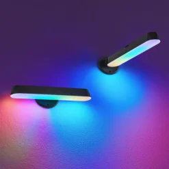 Luminaires Reality Lampes À Poser|Lampe de table - kit de 2 Reality GAME LED Noir, 2 lumières, Télécommandes