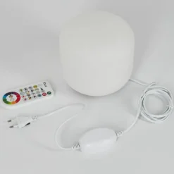 Lampe de table Loural LED Nickel mat, 1 lumière, Télécommandes, Changeur de couleurs