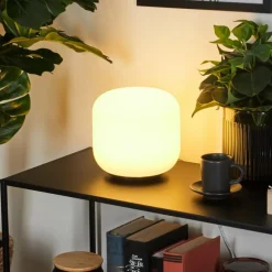 Lampe de table Loural LED Nickel mat, 1 lumière, Télécommandes, Changeur de couleurs