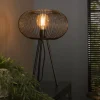 hofstein Lampes À Poser|Lampe de table Vagney Nickel mat, Noir, 1 lumière